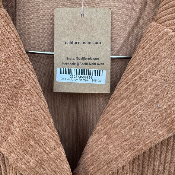 Promesa Corduroy Jumpsuit in Tan - Picture 11 of 16
